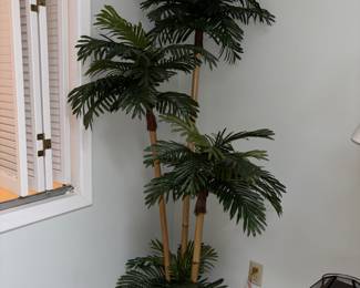 Faux palm trees