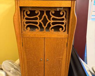 Empty victrola cabinet 