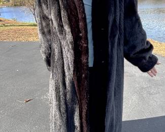 BUY IT NOW! $300.00. Fletcher-Bensky Black full length ranch mink coat, est. size 10/12.