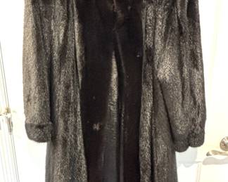BUY IT NOW! $300.00. Fletcher-Bensky Black full length ranch mink coat, est. size 10/12.