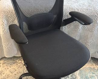 Black mesh back office chair.