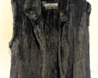 Fletcher-Bensky Black fur vest.