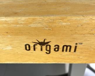 Origami portable/foldable wood top kitchen island.