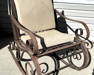 BUY IT NOW! $120.00. Pair of  metal rockers w/cushions.