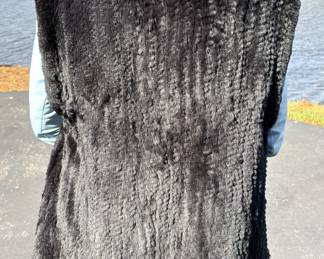 Fletcher-Bensky Black fur vest.