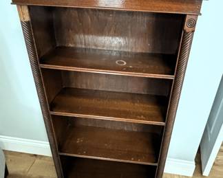 BUY IT NOW! $125.00. Dark wood bookshelf. 24" W x 10" D x 45" H.