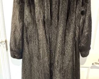 BUY IT NOW! $300.00. Fletcher-Bensky Black full length ranch mink coat, est. size 10/12.