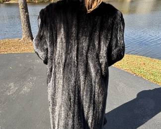 BUY IT NOW! $300.00. Fletcher-Bensky Black full length ranch mink coat, est. size 10/12.