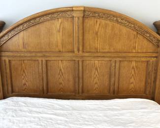 BUY IT NOW! $295.00. Vineyard brand King Size Oak Headboard and Footboard. (mattress not for sale).           82" W x 67" H.