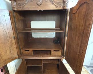 BUY IT NOW! $100.00. Wardrobe cabinet.                              42 1/2" W x 83" H x 22 3/4" D.