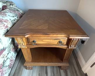 BUY IT NOW! $200.00. Vineyard Oak pair of end tables.  26" W x 28" D x 26" H.
