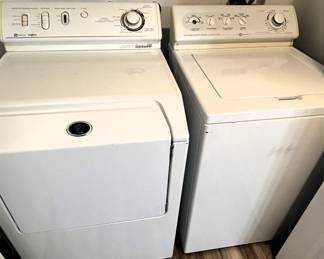 Maytag Electric Dryer and Maytag Washing Machine.