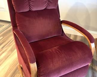 BUY IT NOW! $150.00. La-Z-Boy Maroon Polyester Fiber Recliner. 27" W x 28" D x 40" H.