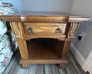 BUY IT NOW! $200.00. Vineyard Oak pair of end tables.  26" W x 28" D x 26" H.