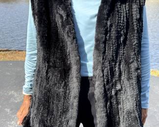 Fletcher-Bensky Black fur vest.