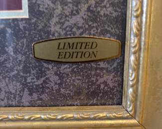 Floral Topiary w/gold frame, artist Glynda Turley, limited edition.  37" L x 31" W.