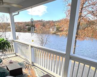 View from the deck overlooking the lake.