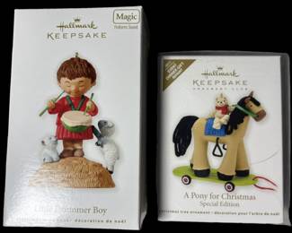 2 Hallmark Collectible Ornaments 