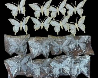 Glitter Butterfly Clips 