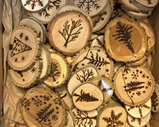 Handmade Wood Ornaments 