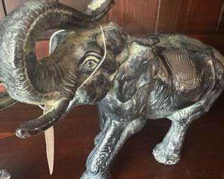 Large Antique Elephant Door Stop. 
