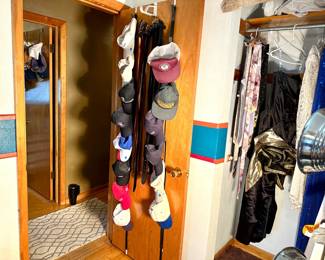 lots of ball caps, ties, and more