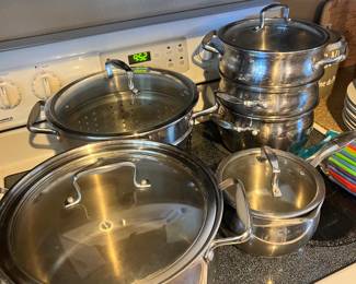 Belgique stainless steel pots and pans 