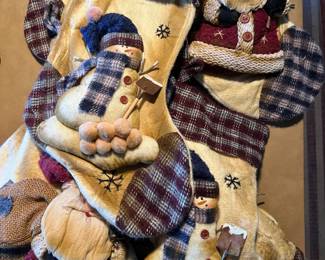 Snowman stockings and tree skirt set