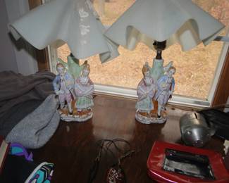 Pair of Victorian Couple lamps