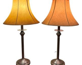 Pair of Wrought Iron Table Lamps 