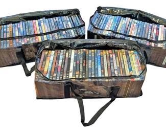 Clear Vinyl DVD Storage Bags Full 