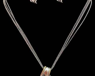 Murano Glass Swirl Jewelry Set 