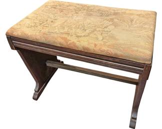 Antique Aubussonstyle Tapestry Footstool 