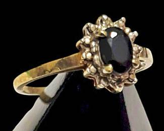 10k Gold Sapphire Ring 