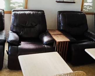(4) Brown Manual Recliners