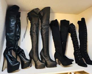 Close-up of Thigh High Women's boots - size 7.5