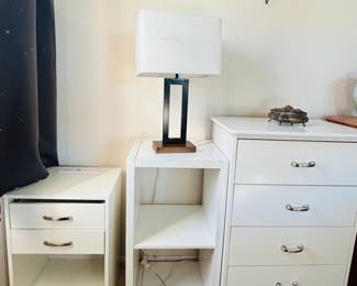 White Drawers / Nightstand / Cube Table