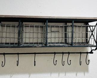 Wall Baskets w/Coat or Backpack Rack