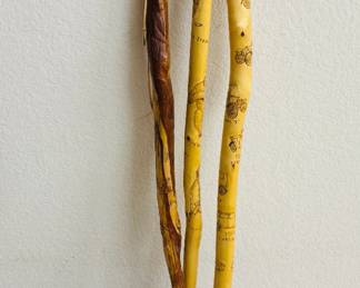 Carved Walking Sticks / Umbrella Holder