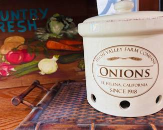 Vintage Onion Crock