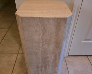 Travertine pedestal
