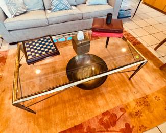 Glass midmod cocktail table
