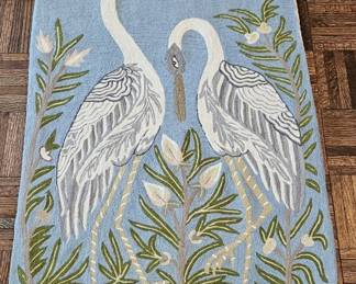 Hand Woven Tapestry w/ 2-Cranes fron India