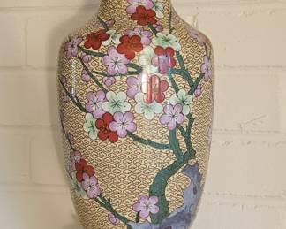 Vintage Chinese Cloisonné Vase on Stand,1/2