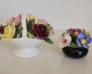 (2) English Porcelain China Flower Arragements