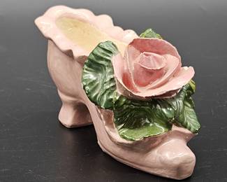 Vintage 1940's Chalkware Victorian Shoe Model