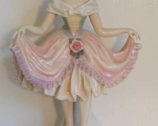 Vintage Dresden Lace Dancer Porcelain Figurine