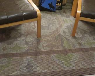 Kilm Rosie Black 6x9' area rug.