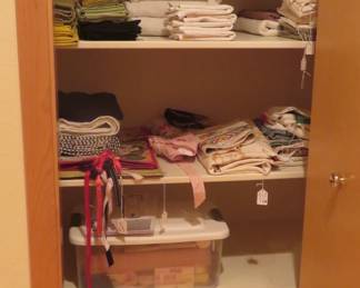 Linens and XL-2600i Brothers sewing machine.