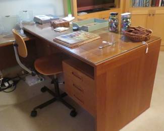 Very nice teak desk and chair.